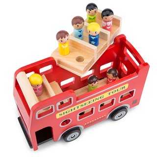 City tour bus with 9 play figures